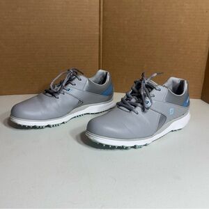 FootJoy Pro SL Golf Gray Light Blue Athletic‎ Golf Shoes 98118 Women's Size 8.5